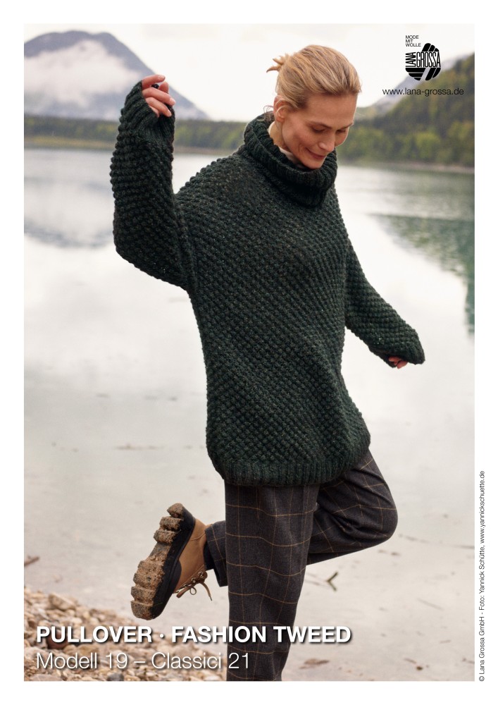 Lana Grossa Strickanleitung gratis Pullover ( Fashion Tweed) Woolanda